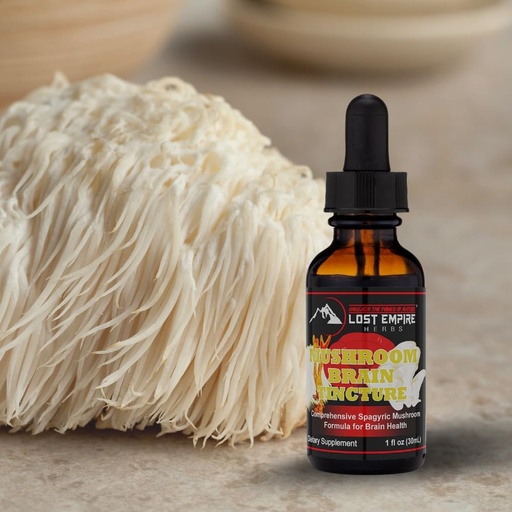 [BRSROFQYBUHA2EI7] Lost Empire Herbs Mushroom Brain Spagyric Tincture | Dual Extract of Lion's Mane, Cordyceps, Reishi, Oyster Mushrooms for Cognition (1 fl oz)