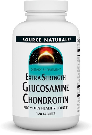 [BRSWIY3QB4IRGCLG] Source Naturals Extra Strength Glucosamine Chondroitin,Promotes Healthy Joints* - 120 Tablets