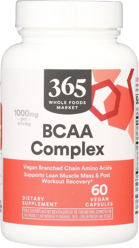 [BRSWGZQBOQFBMCI4] Whole Foods Market, BCAA Complex, 60 Count