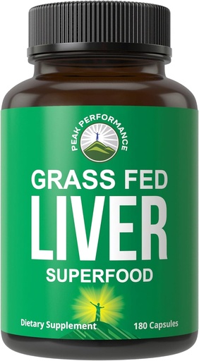 [BRSWGGQRDF6BGG36] Rendiment del pic d'Edras Fesiccat Beef Liver suplementari 180 Capsules d'Edras Liver Superfojod Pils conté el ferro Natural, vitamina, Aminos. Gran per la implementació d'Imne