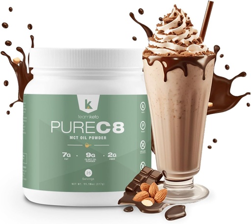 [BRSROHYQDF7AMD3K] TeamKeto C8 MCT Oil powder –Chocolate Hazelnut Ketogenic MCT Coffee Creamer- Vegan-Friendly, Gluten Free & Made in a GMP Compliant, FDA Registered Facility- Perfect in Coffee Tea & Protein Shakes 270g