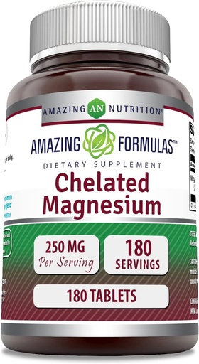 [BRSWG2YBAF6GK2TA] (原始内容存档于2018-09-21) (英语). Excellent Formulaments Chelated Magnesium Supplements 250 Mg + 180 Tablets → Non-GMO → Gluten - Free → 美国制造.