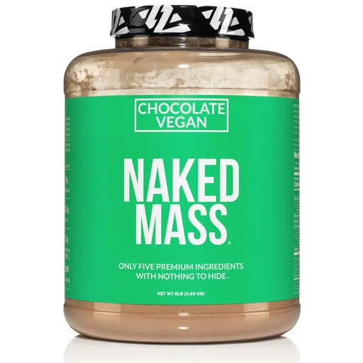 [BRSWYYI7C5YGKHQU] NAKED Vegan Mass - Chocolate Vegan Weight Gainer - 1,280 Calories, Non-GMO, Soy & Gluten Free, No Artificial Ingredients - 8LB Bulk - 11 Servings