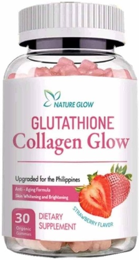 [BRSROBL4O55BGE34] Generic Nature Glow Glutathione Collagen Glow Strawberry Flavor, 60 Organic Chewable Gummies