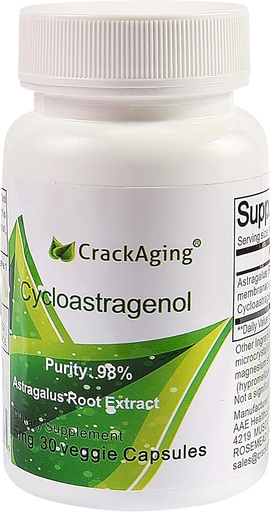 [BRSWIGILPMABQFLK] 슈퍼 흡수 Cycloastragenol 98 % | 텔로미어 강화 보조제 | 면역 부스터 | telomere Nutritional 5mg 30 캡슐