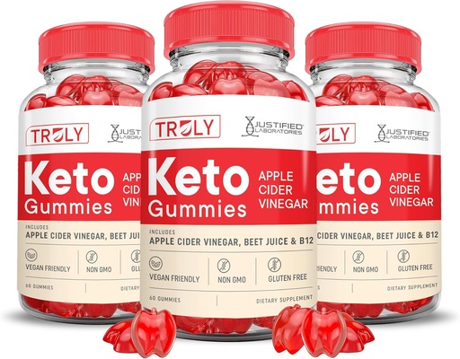 [BRSRMZAKCR6QYFDP] (3 Pack) Truly Keto ACV Gummies Advanced Formula 1000MG Truly Keto Gummies Apple Cider Vinegar Formulated with Pomegranate Beet Juice Powder B12 Vegan Non GMO 180 Gummys