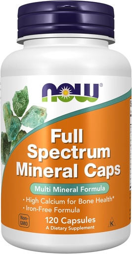 [BRSWIYYPOMNWEYL6] Teraz doplnky, Full Spectrum Minerálne čiapky, Multi Minerálne Formula, 120 Veg Kapsule