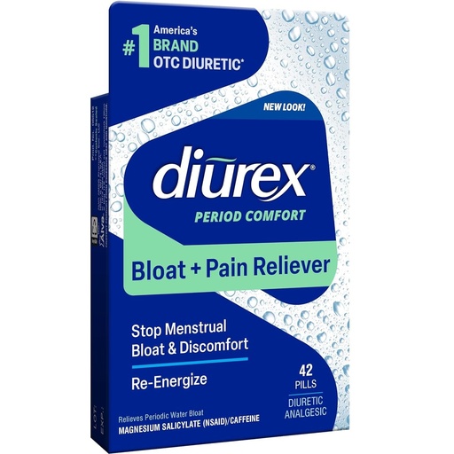 [BRSWIZYOBMHAKDL4] Diurex Water Pills + Pain Relief - Relieve Water Bloat, Cramps, & Fatigue - 42 Count