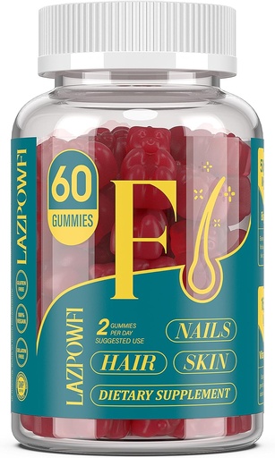 [BRSRAHYHB4NW2EIU] Saç, Cilt və Nails üçün Biotin Gummies - Kişi və Qadınlar üçün Saç Vitamini, 10,000mcg Max Strength Vitamin B7 Saçın artıq və güclü Nails,60 Counts - Cranberry Falvor