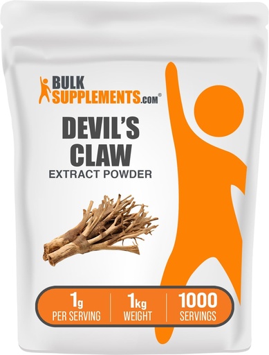 [BRSWGY35OQPGC3I6] BulkSupplements.com Порошок из когтя дьявола - из корня когтя дьявола, травяной добавки - Vegan & Gluten Free, 1 г на сервирование, 1 кг (2,2 фунта) (пакет 1)