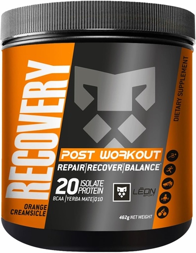 [BRSWGZL2O4DREFY4] Leon Sport Post Workout Recovery Powder/Muscle Recovery Powder with Protein, COQ10, Amino Acids and BCAA/Daily Protein " Amino Acid - 14 Servings