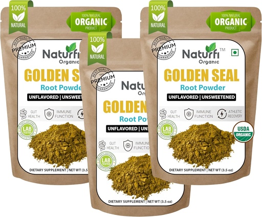 [BRSRAYDQBEBQA2DG] Naturefi Organic Goldenseal Root Powder - 10.5 oz, 300 Serveringer *USDA Organic | Lab testet * ren naturlig Goldenseal Root Powder Supplement