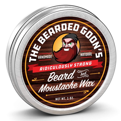 [BRSWIGD2PJ6AYGTI] Ridiculously Strong Mustache and Beard Wax for Men | All Day Style Control to Tame Facial Hair | All Natural Handlebar Moustache Wax - 1oz (30ml)
