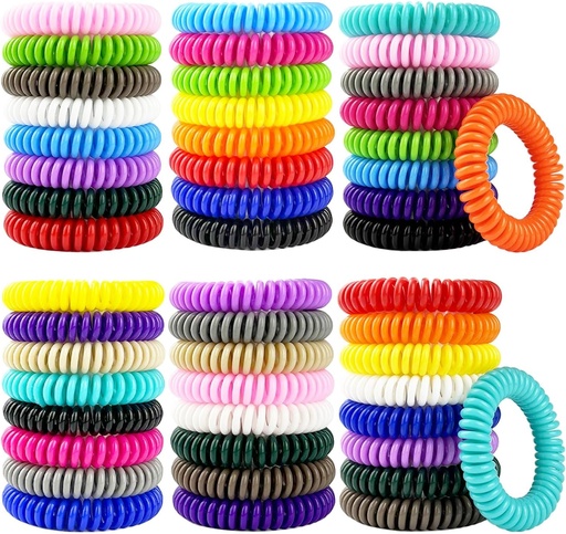 [BRSROCTYCR5GCDTK] Mosquito Repellent Bracelets 50 Pack, Individually Wrapped Mosquito Repellent Bands with 60 Pcs Mosquito Repellent Stickers, DEET-Free Mosquito Wristbands Patches for Adults and Kids Indoor Outdoor
