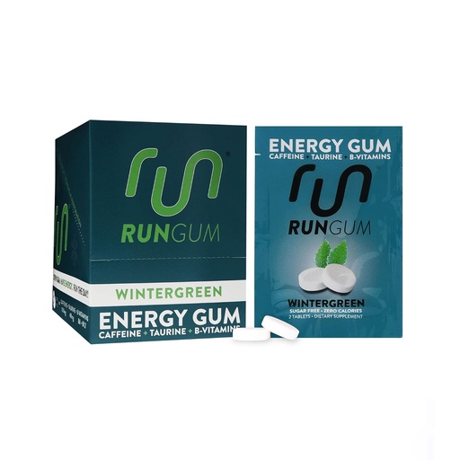 [BRSWYGDRBMNR6HTA] RUN GUM Wintergreen Box of Chewing Gum, 24 pieces (Pack of 12)
