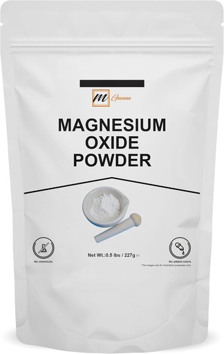 [BRSROCY5AAHBY3DL] Poudre d'oxyde de magnésium pur pour la santé et la beauté 0,5 lb / 227 GMS