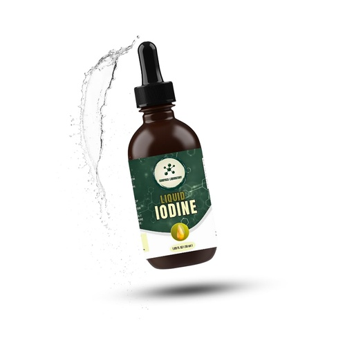 [BRSRO2QCPMFREA3G] Compass Laboratory Iodine Liquid Drops | Clear & Colorless Liquid | 50ml - 250mcg/Serving | High-Purity Dietary Supplement