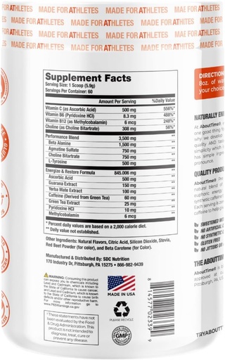 [BRSWKZTROB4GAGYV] Om Time Pre Workout Energy + Fokus, Passion Fruit Buddy 124; 60mg Koffein fra grøn te, naturlige smagsstoffer, ingen rystelser eller sammenbrud, Ingen stim, Gluten Free, Sugar Free, 60 Serveringer