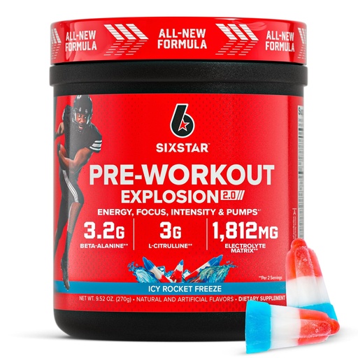 [BRSROH3QC4AQMH3O] Six Star Pre-Workout Powder for Men & Women, ICY Rocket Freeze (30 Servings) - Preworkout Explosion 2.0 Energy Powder Drink Mix with Beta-Alanine & Caffeine - Sports Nutrition Supplement Products