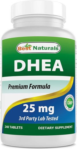 [BRSWIZD6B4FGYHDA] Best Naturals Dhea 25mg Supplement 240 Tablets - Unterstützt Balanced Hormon Levels für Männer und Frauen - Promotes Healthy Aging - USA Hergestellt