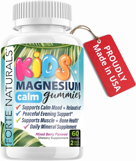 [BRSRAGL5OUFB4E32] Kids Magnesium Calm Gummies for Sleep, for Bedtime, 60 Count Supplements Made in The USA