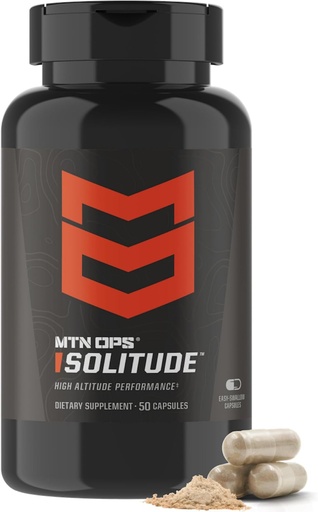 [BRSWKGA2AIBAOF34] MTN OPS Solitude High-Altitude Performance, Adaptogenic Complex - Reishi Mushroom & Milk Thistle, Altitude Complex - Golden Root, Schisandra and Grapeseed Extracts, 25 Servings, Veggie Capsules