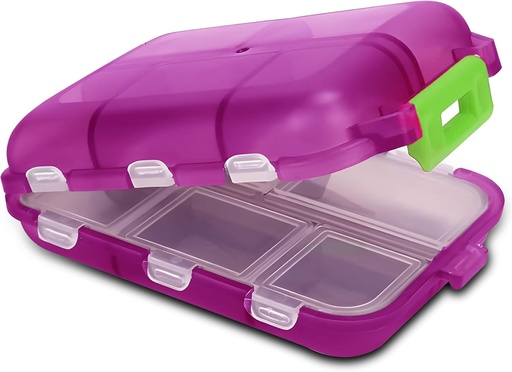 [BRSRAGA7OICWAYLJ] Travel Pill Box - Travel Pill Organizer - Компактный портативный корпус таблетки с 10 сравнениями - корпус таблетки для кошелька, карман - Прочный ежедневный организатор таблеток для витаминов, добавок (Розовый)