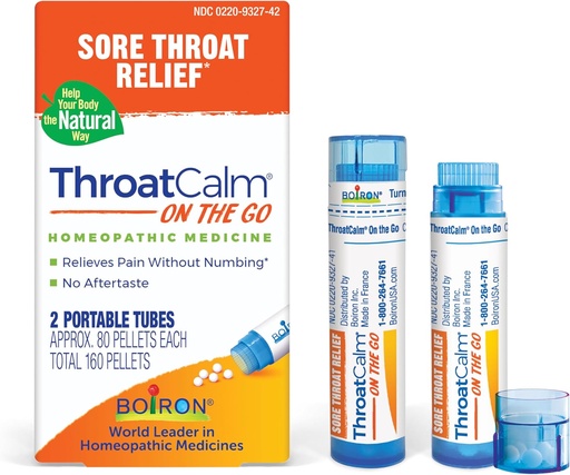 [BRSRM2YPOF5A4CDO] Boiron ThroatCalm На The Go Travel Essential for Relief of Sore Throat, або Scratchy, Червоний або Сухий Throat, і Hoarseness - 2 Count (160 Pellets)