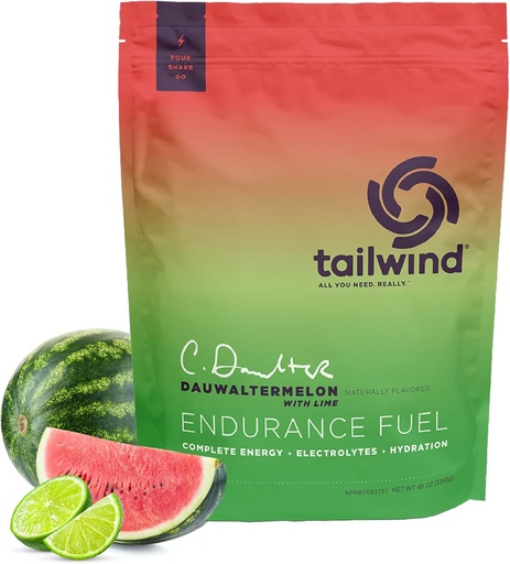[BRSRAYY6OEBAOCDF] Tailwind Nutrition Endurance Fuel, Carbohydrate " Electrolyte Sports Drink Mix Powder, Gluten-Free, Vegan, Dauwaltermelon, 50 Servings