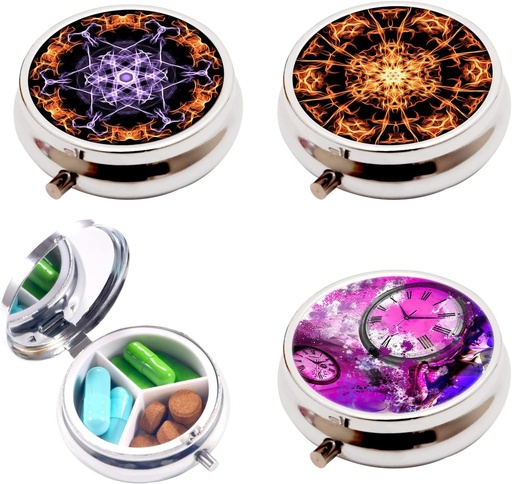 [BRSRMC37BYIAGYLG] 3vnt pill Box, 3 Community Small Pill Case for Purse, cute Mini Medicina Organizatorius Kelionių pilių Organizatorius, Nešiojamų pilių konteineris ir medicina Vitaminas Organizatorius