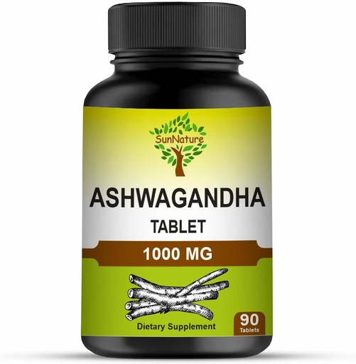 [BRSRA2QTCACRADTJ] Ashwagandha Tabletleri, 1000 mg |% 100 Doğal Ashwagandha & Withanolide | Stres Yardımı Zihin ve Vücut Erkekler ve Kadınlar için Güçlü ve Enerji Geliştiriyor / 90 Tablet, 45 Gün Supply