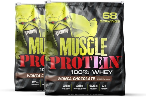 [BRSWYAI3AUPW2CLB] COLOSSAL LABS Muscle Whey Protein Flavored Protein Powder, 25,000mg Amino Acids/Serving, Cold Filtered(Packaging May Vary) (10 Pound (Pack of 2), Chocolate)