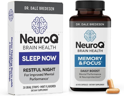 [BRSRAYL7OFYBAYLK] LifeSeasons NeuroQ Memory & Focus with SleepNow Strips - 24/7 Brain Health Support - Improve Cognitive Sleep Function - 30 Day Supply