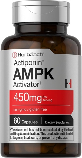 [BRSWGH3QOYPQE3T6] Horbäach AMPK 대사 활성제 450 mg | 60 캡슐 | 비 GMO, 글루텐 프리