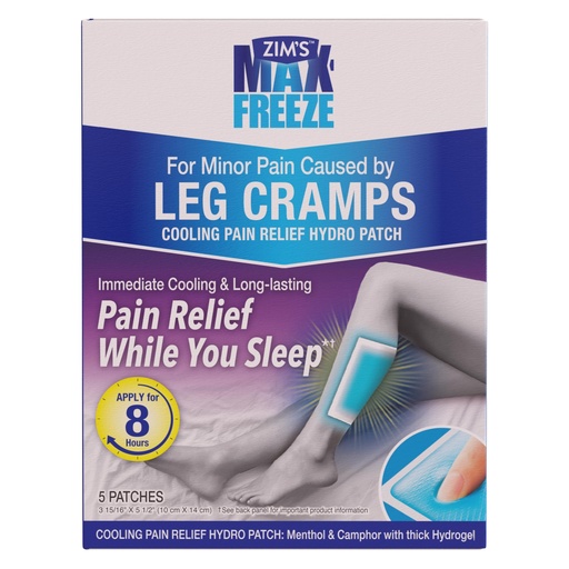 [BRSRAEAQPIFBGCI7] Zims Max Freeze Leg Cramp Patch, 5 Count
