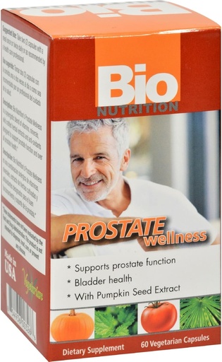 [BRSWECQCOYMAIHTO] Bio Nutrition Prostate Wellness - Bladder Health - Gluten Free - 60 Vegetarian Capsules (Pack of 2)
