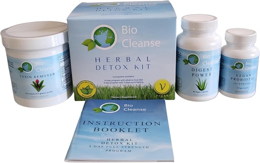 [BRSWIFQ2AB5GAA3M] Bio Cleanse Detox Kit, inkluderer probiotiske formel, Digest Power og Bentonite Psyllium, Colon Care, sunn eliminering og Gut helse