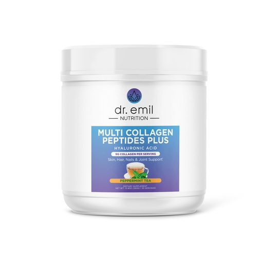 [BRSRAGI5DECWEFLB] DR. EMIL NUTRITION Multi Collagen Peptides Plus - Peppermint Tea Flavor | 9g Collagen + Hyaluronic Acid | Skin, Hair, Nails & Joint Support | Paleo & Keto-Friendly, Non-GMO, 390g