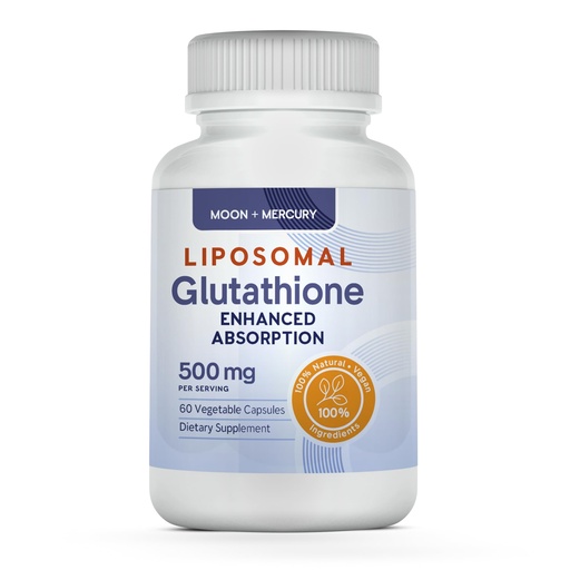 [BRSRA233DEPRO2D5] Liposomal Glutathione Non-GMO, Gluten Free 500mg Supplement - May Provide Immune Support, Liver Detox, Brain Health and Heart Health - 60 Glutathione Capsules