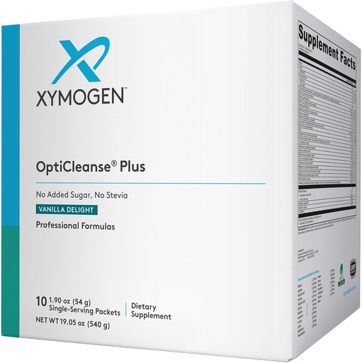 [BRSRMGQTCV6QAFLG] XYMOGEN OptiCleanse Plus - Vegan Protein Shake bitaminak, Mineralak eta Aminoazidoak Detox - Energia, Detox + Hormona Osasuntsuaren Metabolismoa - Vanilla Delight (10 Packets)