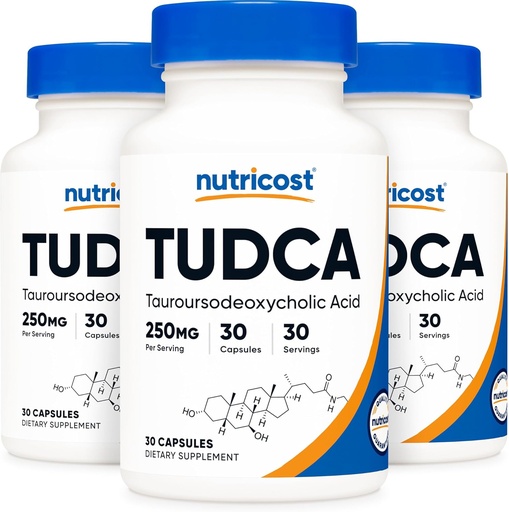 [BRSWKHYPA4EBG3I5] Nutricost Tudca 250mg, 30 Capsules (3 Bottles)