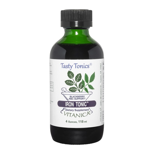 [BRSWGZ3ROAMGCC3F] Vitanica Iron Tonic, Liquid Iron Supplement, Red Blood Cell Support, Vegan, 4 Ounce