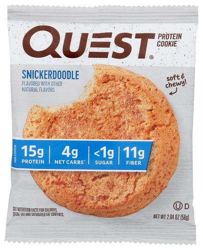 [BRSWGAT6BYBBYDLP] Quest Nutrition Protein Cookie, Snickerdoodle 2.08oz