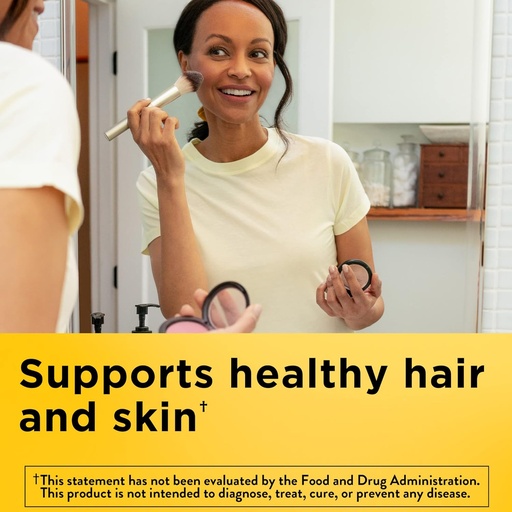 [BRSRAY35CQPGOD3J] Natureza Made Biotin 1000 mcg, Suplemento dietético Suporta Cabelo saudável e pele, 120 Softgels, 120 dias de fornecimento (Pacote de 2)