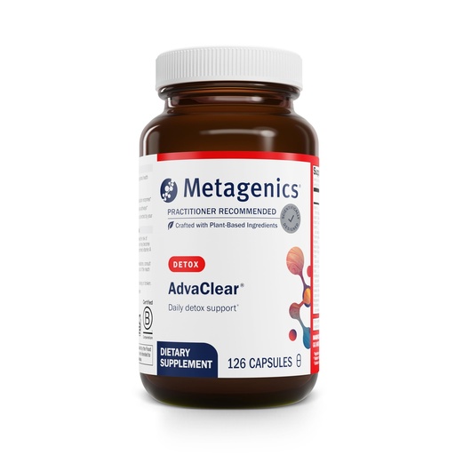 [BRSWI2QZCRYWID34] Metagenics AdvaClear - Daily Detox Support with B Vitamins, Zinc & Pantothenic Acid - Supports Liver & Immune Health* - Non-GMO, Gluten-Free, Vegan - GMP Certified Facility - 126 Capsules