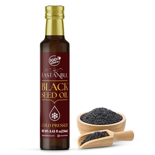 [BRSROAT3O4OWY2TK] Eastanbul Cold Pressed Black Seed Oil, 8.45 Fl Oz, Premium Black Seed Oil Liquid, 100% Turkish Pure Blackseed, AKA Aceite De Semilla Negra, Kalonji, Nigella, Natural, Vegan