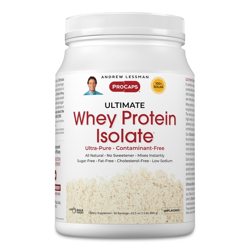 [BRSWIEDYOIDGMFT2] ANDREW LESSMAN Ultimate Whey Protein Isolate 60 Servings - Supports Workout Recovery and Lean Muscle Non-GMO, No Added Flavors, Fat-Free, Sugar and Sweetener-Free, Certified Kosher. No Additives