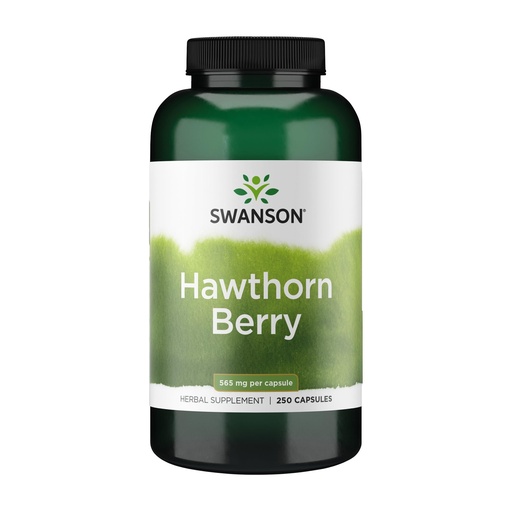 [BRSWIYT7PMOBK3DK] Swanson Hawthorn Berry Full Spectrum Circulation Support Supplement for Heart-Health-Conscious Adults with Antioxidant Flavonoids (250 Capsules, 565 mg Each)