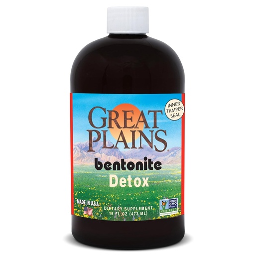 [BRSWIYTYOUIR23TM] Yerba Prima Bentonite, Detox Pint, 16 Ounce - Liquid Clay Supplement - Food Grade - Natural Internal Cleanse