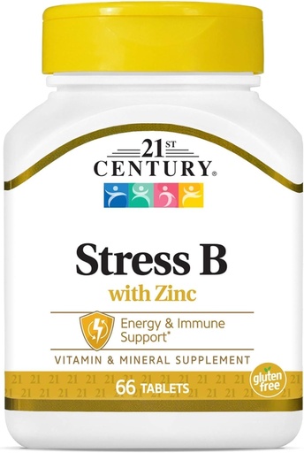 [BRSWIZQ2AB7GAHD4] 21st Century Stress Vitamin B with Zinc 66 Tabs